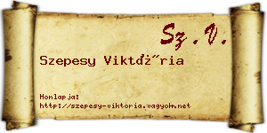 Szepesy Viktória névjegykártya